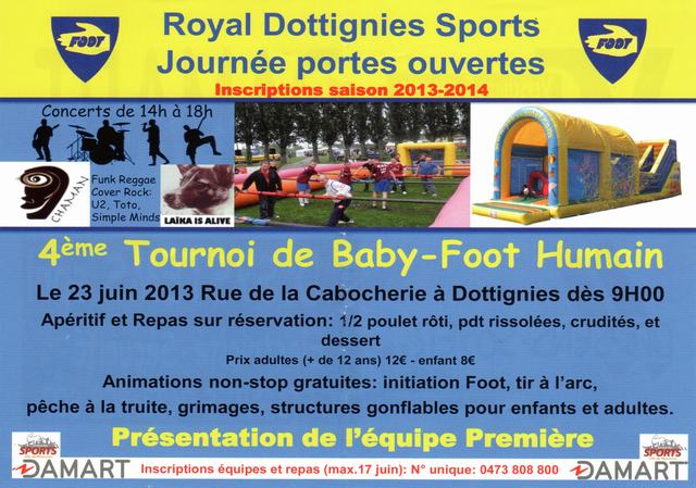 Baby-foot humain pour le RDS - 2013 - Affiche
