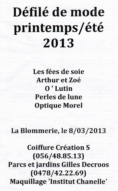 Défilé de Mode - 2013 - Affiche