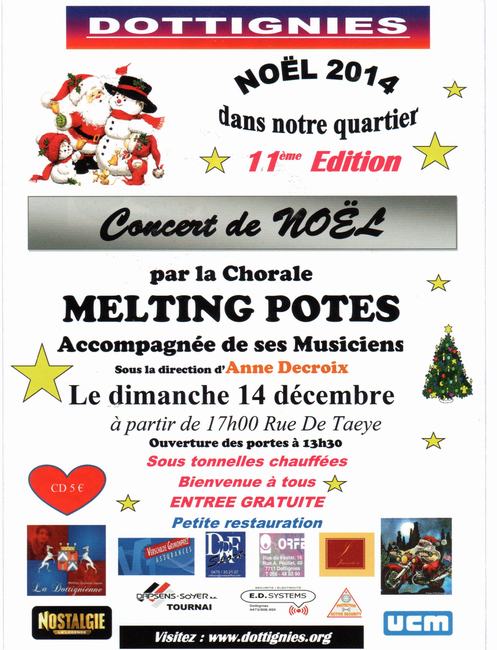 Ambiance de Noël à Dottignies - Affiche