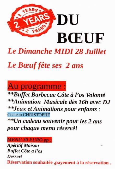 Le Boeuf fête ses 2 ans - Dottignies