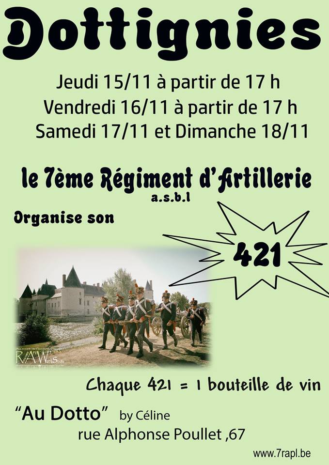 421 du 7e Régiment d'Artillerie - Dottignies
