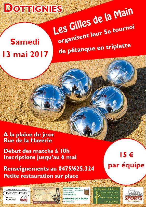 Tournoi de pétanque en triplette - Mouscron