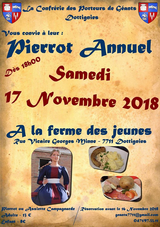 Pierrot de La Confrérie des Porteurs de Géants - Dottignies