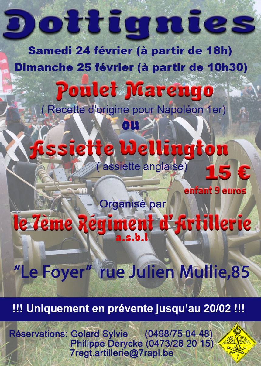 Repas du 7e Régiment d'Artillerie - Dottignies