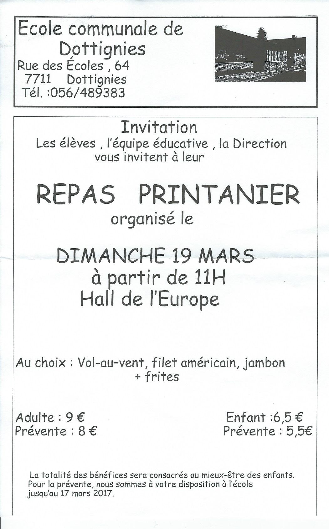 Repas Printanier - Dottignies