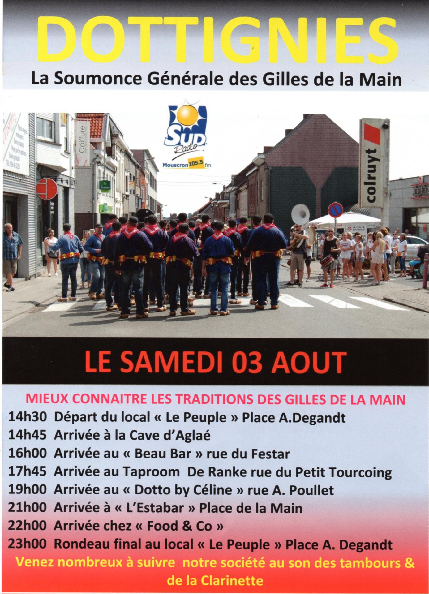Soumonce des Gilles de la Main - Dottignies