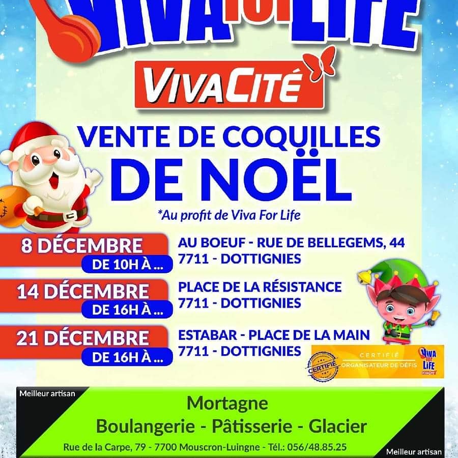 Vente de coquilles de Noël - Viva for Life
